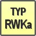 Piktogram - Typ: RWKa